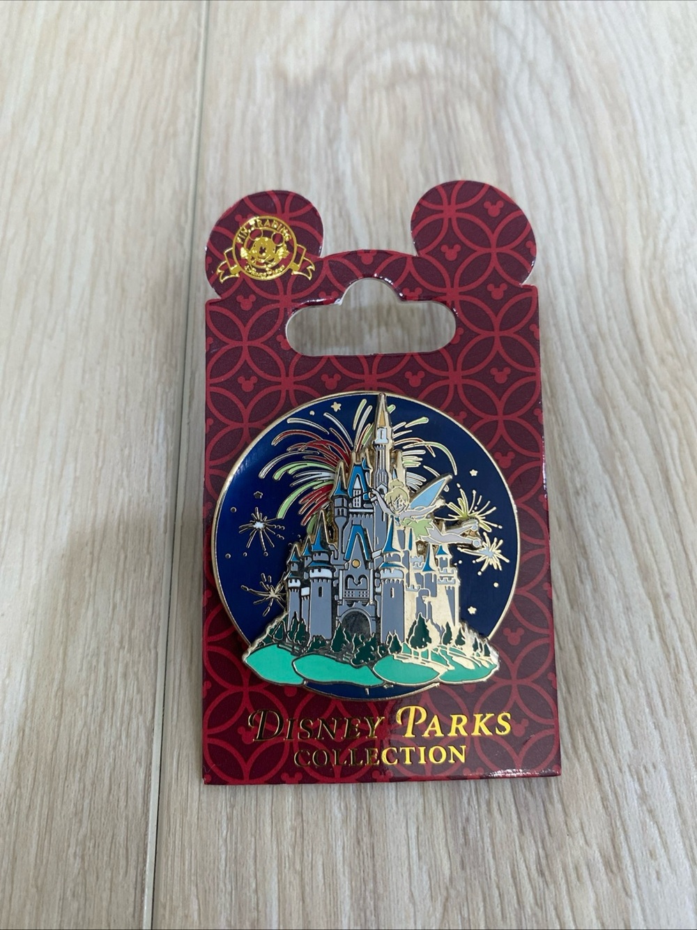 Disney Parks Trading Pin Cinderella Flying Over Castle Fireworks